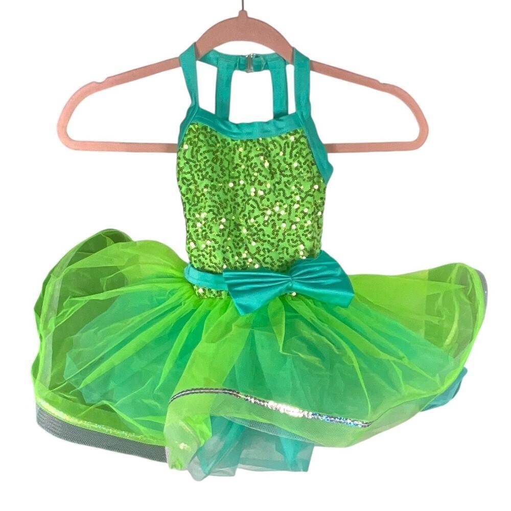 Dance Costume Bundle Weissman Child 3 & Under Size XS Green Ballet Dance Jazz